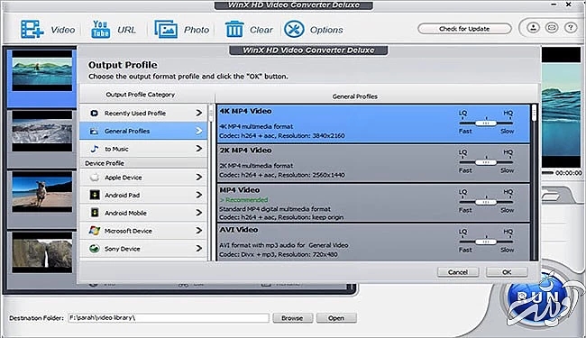تبدیل فرمت فیلم / WinX-Video-Converter-Deluxe-Dashboard